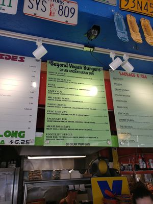 beyond vegan burger selection. at Mustard's Last Stand - Harbor City Blvd in Melbourne