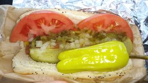 Chicago style veggie dog at Mustard's Last Stand - New Haven Ave in Melbourne