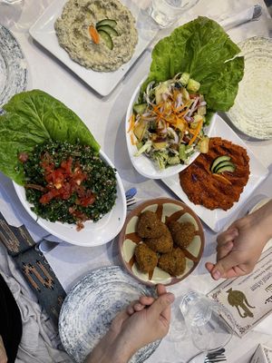 Heart-shaped falafel ❤️  at Yamal Asham in Rabat