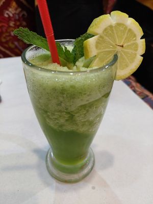 Jus citron à la menthe (20 dh) at Yamal Asham in Rabat
