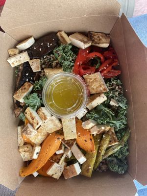 Supremo bowl with added tofu  at Fresh Leaf in Richland