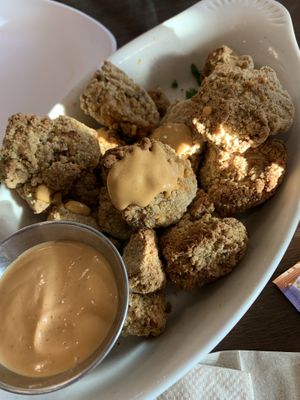 Buffalo cauliflower wings  at GreenFare Organic Cafe in Herndon