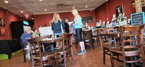 a class was gathering for WFPB health and eating education.  (I stayed for a while) at GreenFare Organic Cafe in Herndon