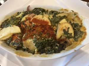 Kale and potatoes  at GreenFare Organic Cafe in Herndon