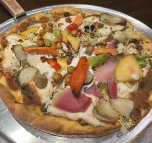 Roasted veggie pizza 🤍🌱  at GreenFare Organic Cafe in Herndon