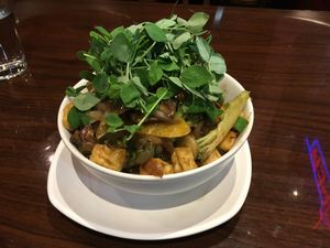 Organic Portobello Ginger Stir-Fry Bowl +tofu at GreenFare Organic Cafe in Herndon