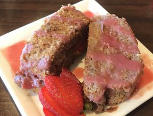 Organic Chocolate Strawberry Swirl Cake at GreenFare Organic Cafe in Herndon