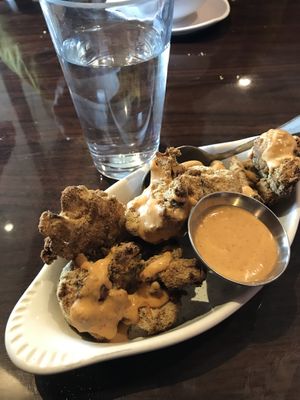 Buffalo cauliflower bites.    at GreenFare Organic Cafe in Herndon