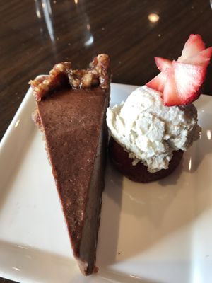 Chocolate nut-crust pie at GreenFare Organic Cafe in Herndon