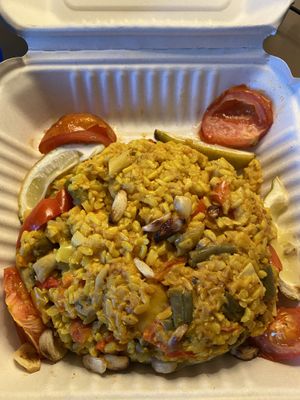 Vegan Paella  at GreenFare Organic Cafe in Herndon
