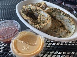 Onion rings at GreenFare Organic Cafe in Herndon