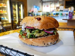 avo bagel at Be-Juiced in Hong Kong Island