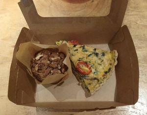 Carrot Muffin and Vegan Quiche at Be-Juiced in Hong Kong Island