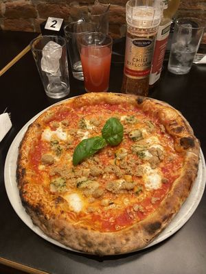 Vegan 4 cheese  at Pizzeria Dope in Amsterdam