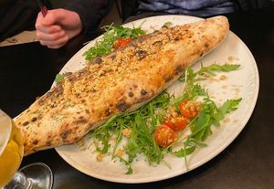 Vegan calzone  at Pizzeria Dope in Amsterdam