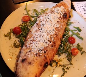 Vegan Calzone at Pizzeria Dope in Amsterdam