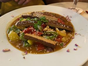 😋 tofu dish  at You're Welcome in Berlin