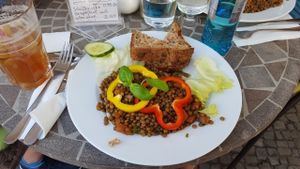 balsamic lentils at You're Welcome in Berlin