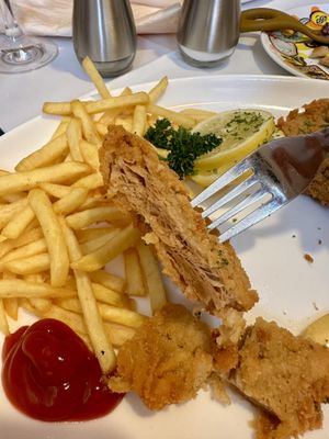 Vegan schnitzel insidee  at Zur Pfaffschenke in Kaiserslautern