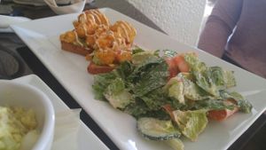 buffalo cauliflower sandwich at Clovermint Cafe and Market in Dania Beach