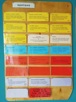 Menu  at Vegs in Halle