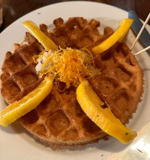 Vegan waffle  at Backwater in Melbourne
