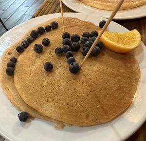 Penny stack (comes with tofu and either vegan sausage patty or vegan bacon)   at Backwater in Melbourne
