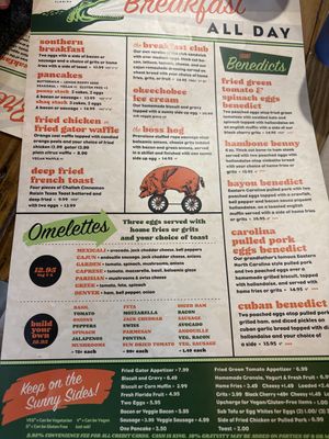 Menu (breakfast side)  at Backwater in Melbourne