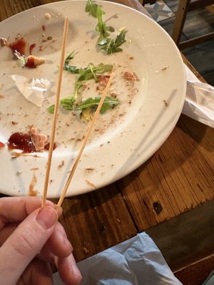 But at least there was no plastic on the sandwich picks  at Backwater in Melbourne