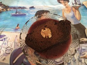 Bizcocho de chocolate con mermelada de frutos rojos  at Vegans N' Roses in Castelldefels