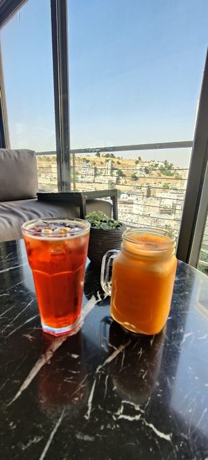 Iced berry & orange warrior at Wild Jordan Cafe in Amman