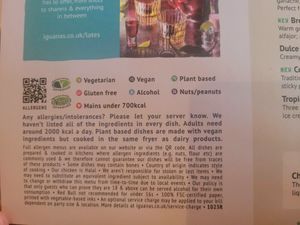 Diet and Allergen Information at Las Iguanas in Ellesmere Port