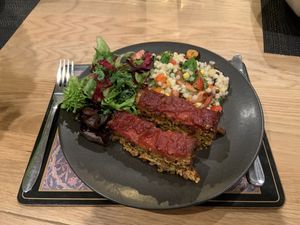 Nut loaf & 2 salads at The Beet Retreat in Cooroibah