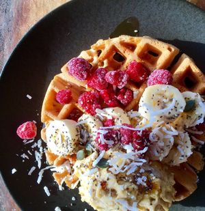 Not ALWAYS super healthy :-D
A Vegan Waffle is 90% Healthy and 100% yummy! at The Beet Retreat in Cooroibah