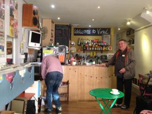 Rummaging for records.  at Vinyl in South East London