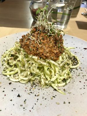 Bolognese at Petit Brot - Cold Press Raw Eco in Barcelona