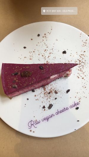Cheese cake! D-licious! at Petit Brot - Cold Press Raw Eco in Barcelona