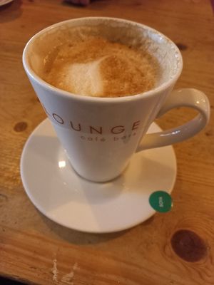 Latte with soya label at Lounges - Pato Lounge in Orpington