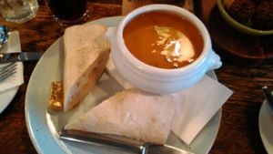 Soup with ciabatta (vegan) at Lounges - Pato Lounge in Orpington