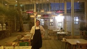 Qais the chef at Shams El Balad Cafe in Amman
