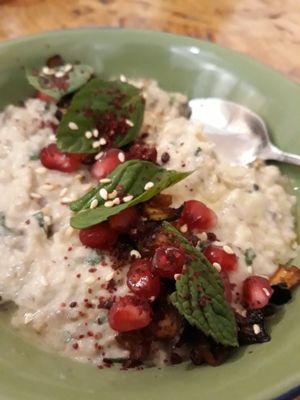 Baba ghanoush type of mezze (best I've had while in Jordan) at Shams El Balad Cafe in Amman
