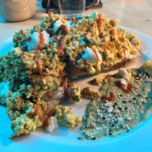 Vegan chilli scram  at Alice Rebel's in Chelsea