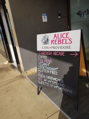outside at Alice Rebel's in Chelsea