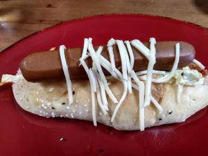 Tweedle Dee Dog - zero effort put in to making this a meal at Alice Rebel's in Chelsea