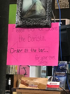 Sign at Alice Rebel's in Chelsea