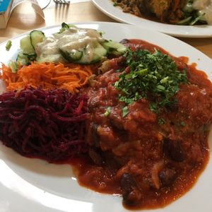 cabbage rolls at Vege Bar in Gdansk