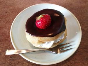 Vegan doughnut at Kaf in Copenhagen