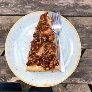 Pecan cheesecake at Kaf in Copenhagen