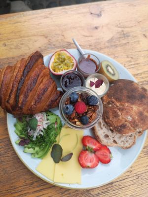 Deluxe breakfast at Kaf in Copenhagen