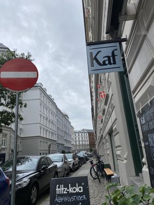 The street of the café  at Kaf in Copenhagen